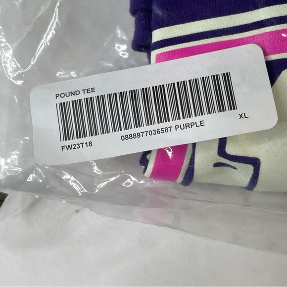 Supreme Pound Tee Shirt Mens XL Size Purple Color - Picture 5 of 5